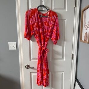 SUMMUM WOMEN Vibrant Pink Midi Dress